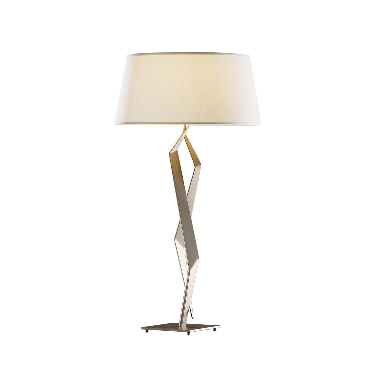 Hubbardton Forge 2012 Dark Smoke Natural Anna Shade (SF) Facet Table Lamp