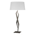 Hubbardton Forge 2012 Dark Smoke Natural Anna Shade (SF) Facet Table Lamp