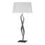 Hubbardton Forge 2012 Dark Smoke Natural Anna Shade (SF) Facet Table Lamp