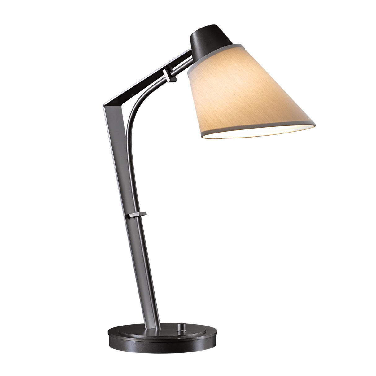 Hubbardton Forge 2014 Dark Smoke Flax Shade (SE) Reach Table Lamp