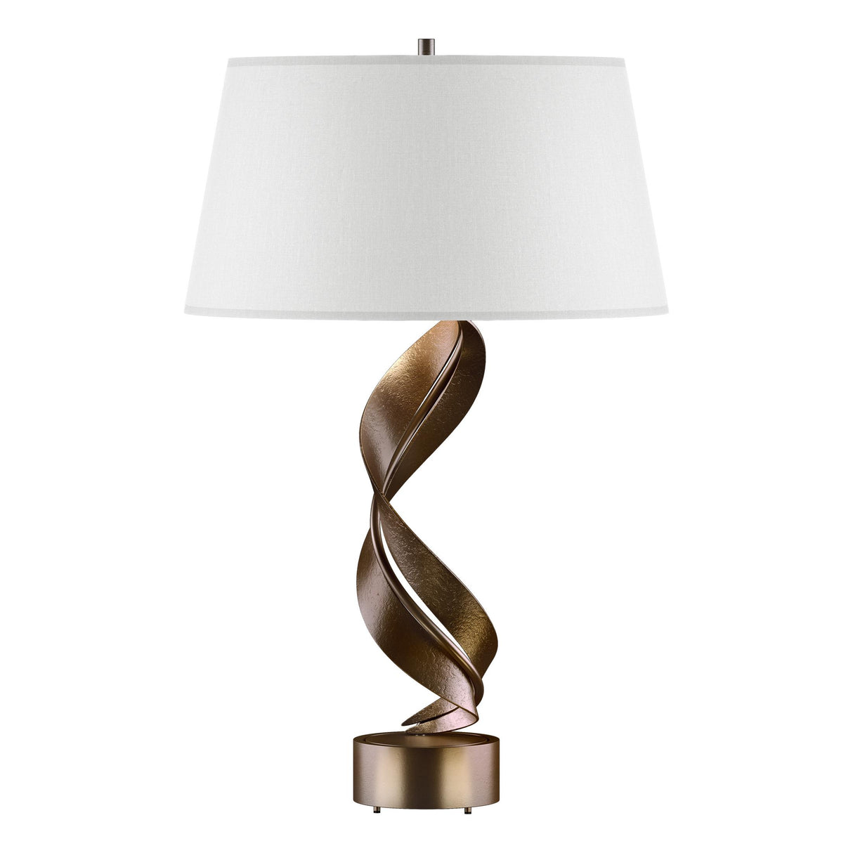 Hubbardton Forge 2014 Bronze Natural Anna Shade (SF) Folio Table Lamp