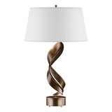 Hubbardton Forge 2014 Bronze Natural Anna Shade (SF) Folio Table Lamp