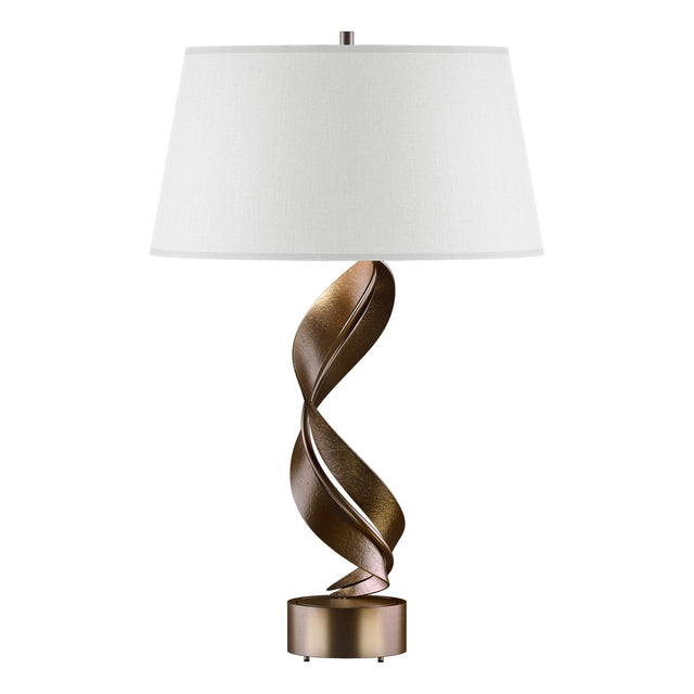 Hubbardton Forge 2014 Bronze Natural Anna Shade (SF) Folio Table Lamp