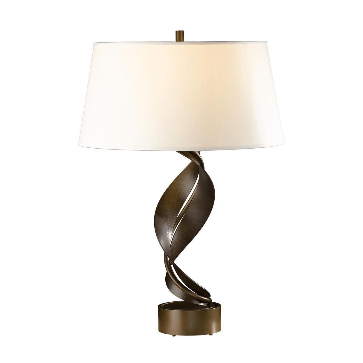 Hubbardton Forge 2014 Bronze Natural Anna Shade (SF) Folio Table Lamp