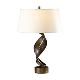 Hubbardton Forge 2014 Bronze Natural Anna Shade (SF) Folio Table Lamp