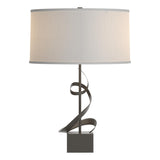 Hubbardton Forge 2011 Dark Smoke Natural Anna Shade (SF) Gallery Spiral Table Lamp