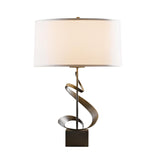 Hubbardton Forge 2011 Dark Smoke Natural Anna Shade (SF) Gallery Spiral Table Lamp