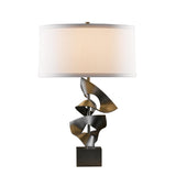 Hubbardton Forge 2011 Dark Smoke Natural Anna Shade (SF) Gallery Twofold Table Lamp