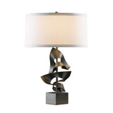 Hubbardton Forge 2011 Dark Smoke Natural Anna Shade (SF) Gallery Twofold Table Lamp