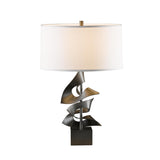 Hubbardton Forge 2011 Dark Smoke Natural Anna Shade (SF) Gallery Twofold Table Lamp