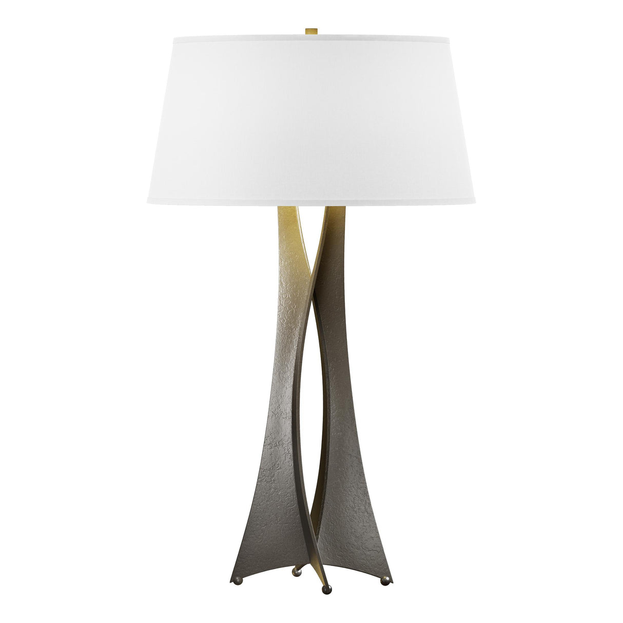 Hubbardton Forge 2013 Dark Smoke Natural Anna Shade (SF) Moreau Tall Table Lamp
