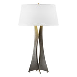 Hubbardton Forge 2013 Dark Smoke Natural Anna Shade (SF) Moreau Tall Table Lamp