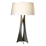Hubbardton Forge 2013 Dark Smoke Natural Anna Shade (SF) Moreau Tall Table Lamp