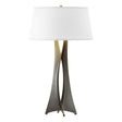 Hubbardton Forge 2013 Dark Smoke Flax Shade (SE) Moreau Tall Table Lamp