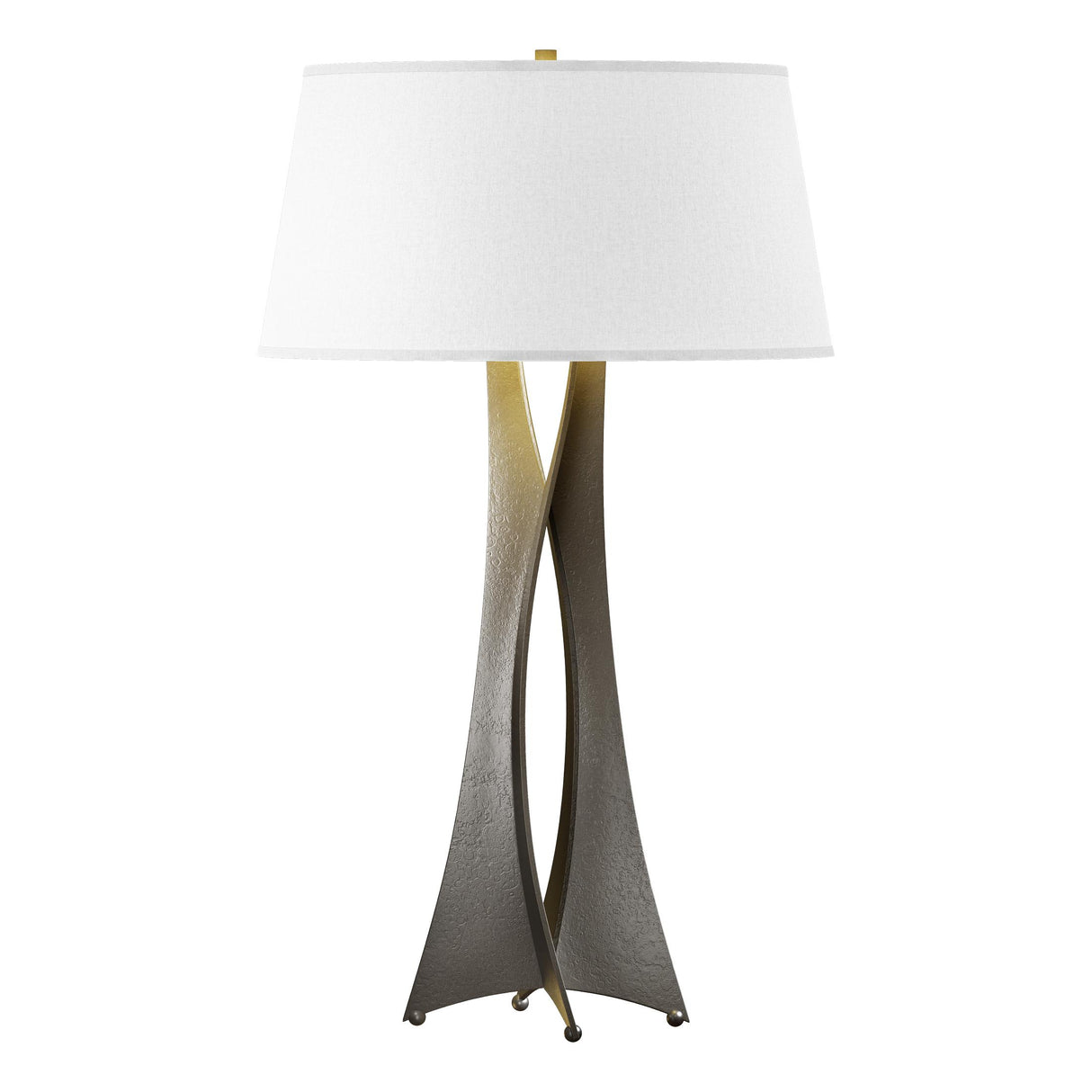 Hubbardton Forge 2013 Dark Smoke Flax Shade (SE) Moreau Tall Table Lamp