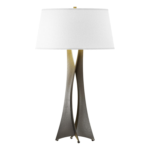 Hubbardton Forge 2013 Dark Smoke Flax Shade (SE) Moreau Tall Table Lamp