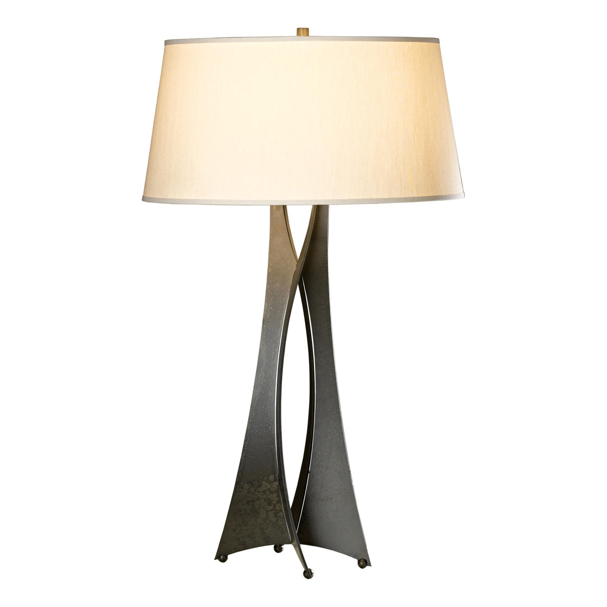 Hubbardton Forge 2013 Dark Smoke Flax Shade (SE) Moreau Tall Table Lamp