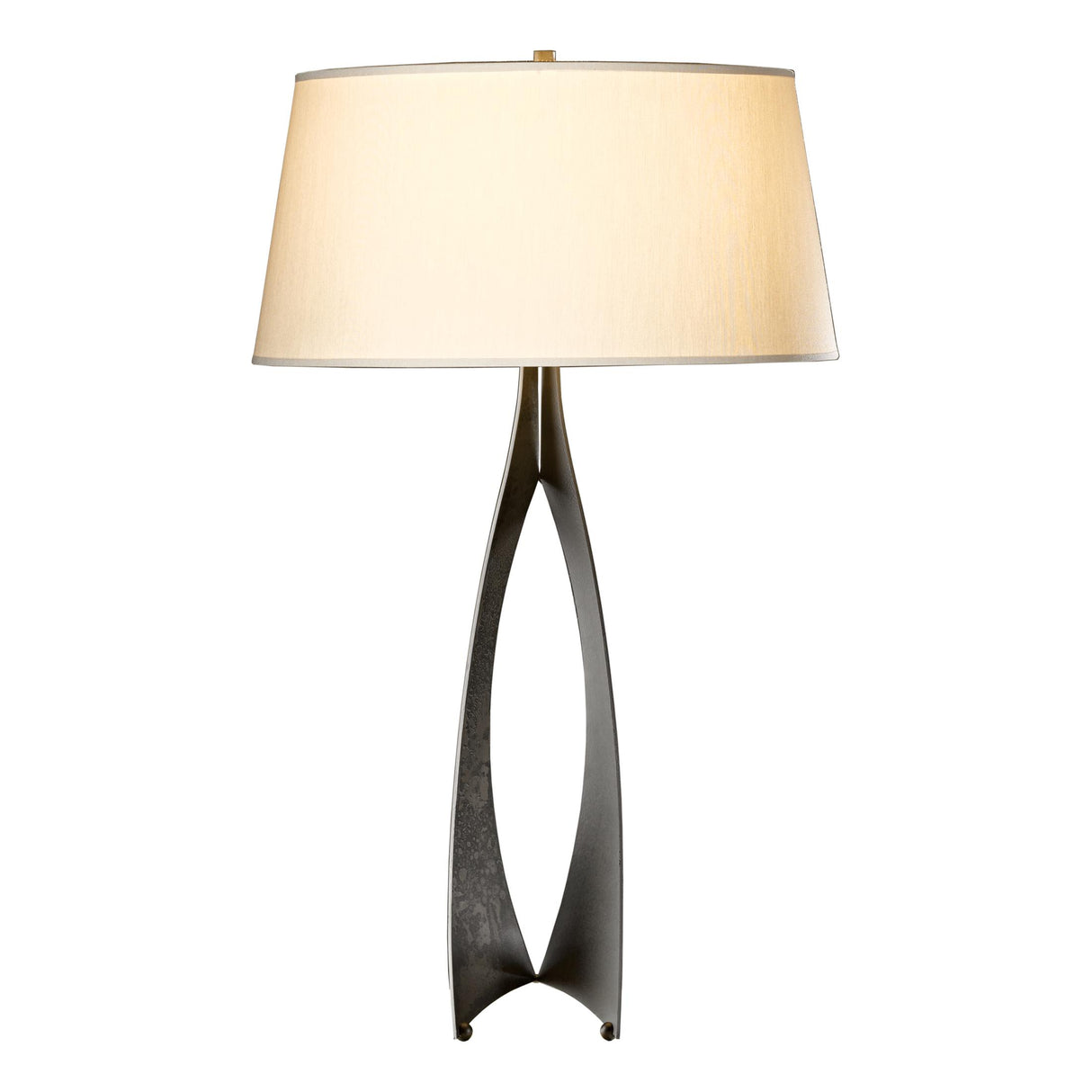 Hubbardton Forge 2013 Dark Smoke Flax Shade (SE) Moreau Tall Table Lamp