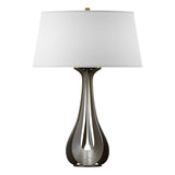 Hubbardton Forge 2013 Dark Smoke Natural Anna Shade (SF) Lino Table Lamp