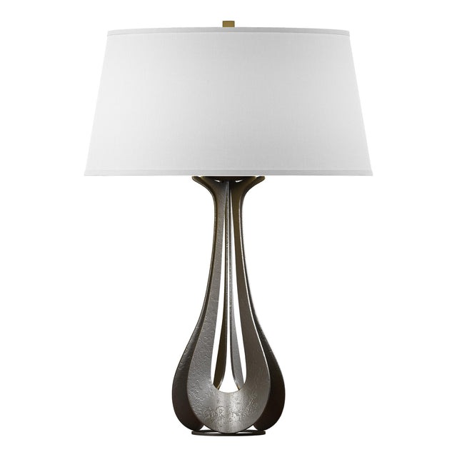 Hubbardton Forge 2013 Dark Smoke Natural Anna Shade (SF) Lino Table Lamp
