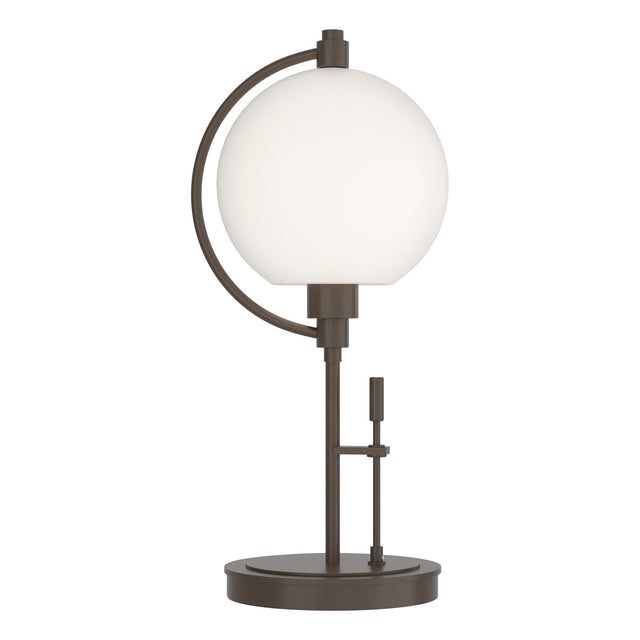 Hubbardton Forge 2015 Bronze Opal Glass (GG) Pluto Table Lamp