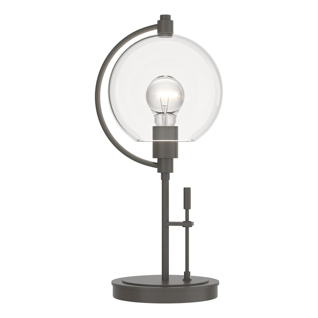 Hubbardton Forge 2015 Dark Smoke Clear Glass (ZM) Pluto Table Lamp