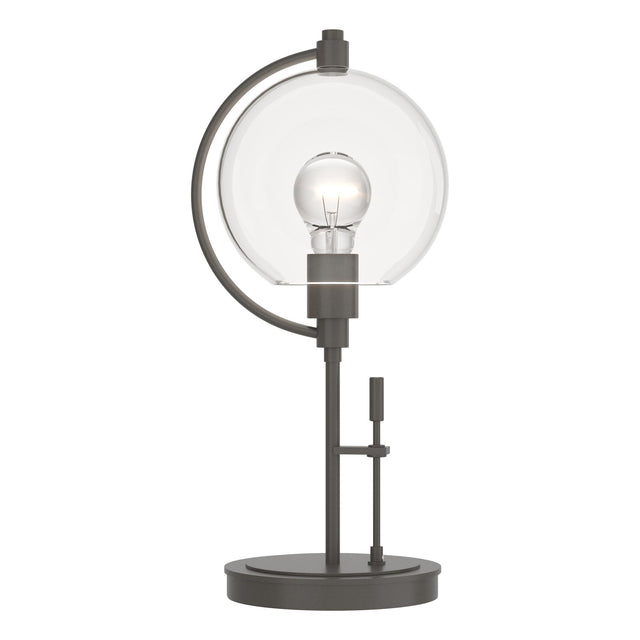 Hubbardton Forge 2015 Dark Smoke Clear Glass (ZM) Pluto Table Lamp