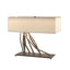 Hubbardton Forge 2012 Dark Smoke Flax Shade (SE) Brindille Table Lamp