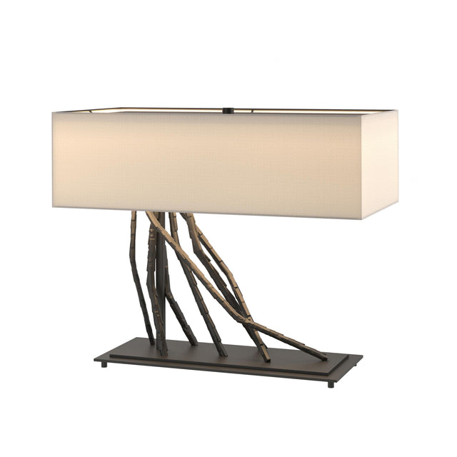 Hubbardton Forge 2012 Black Flax Shade (SE) Brindille Table Lamp