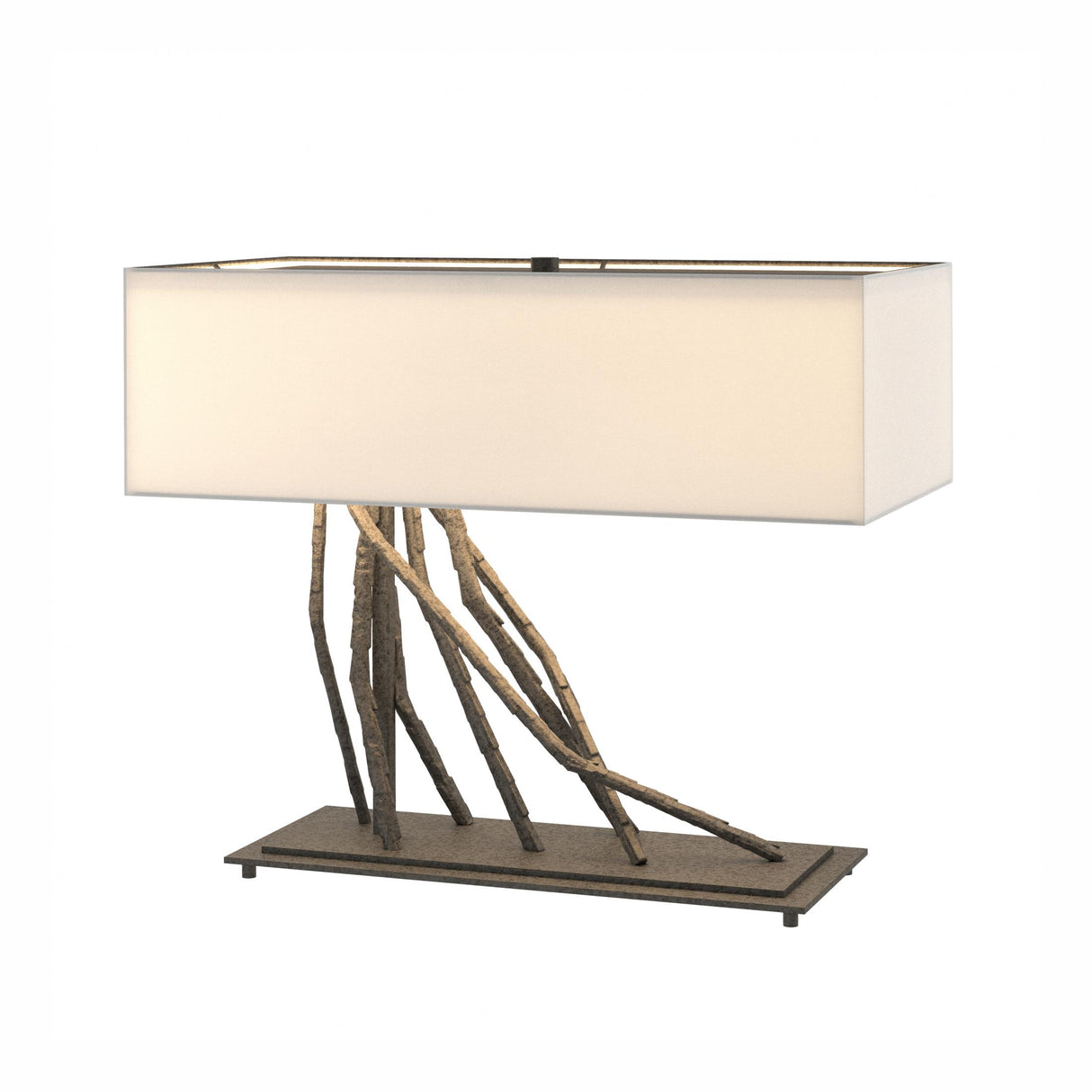 Hubbardton Forge 2012 Natural Iron Natural Anna Shade (SF) Brindille Table Lamp