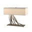 Hubbardton Forge 2012 Natural Iron Flax Shade (SE) Brindille Table Lamp