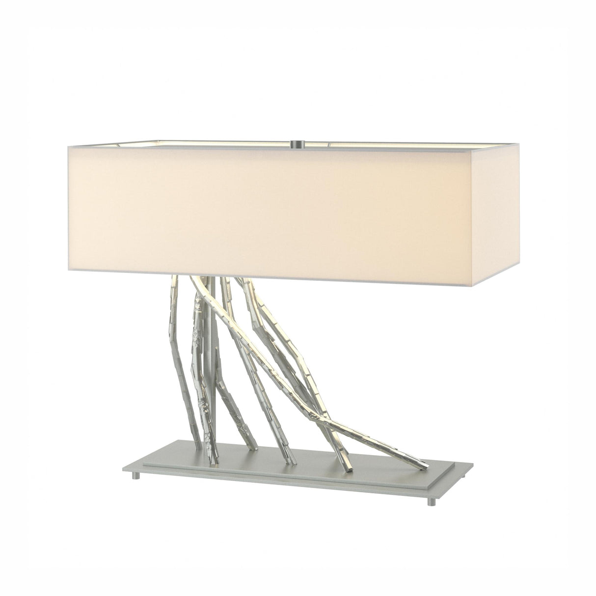 Hubbardton Forge 2012 Vintage Platinum Natural Anna Shade (SF) Brindille Table Lamp
