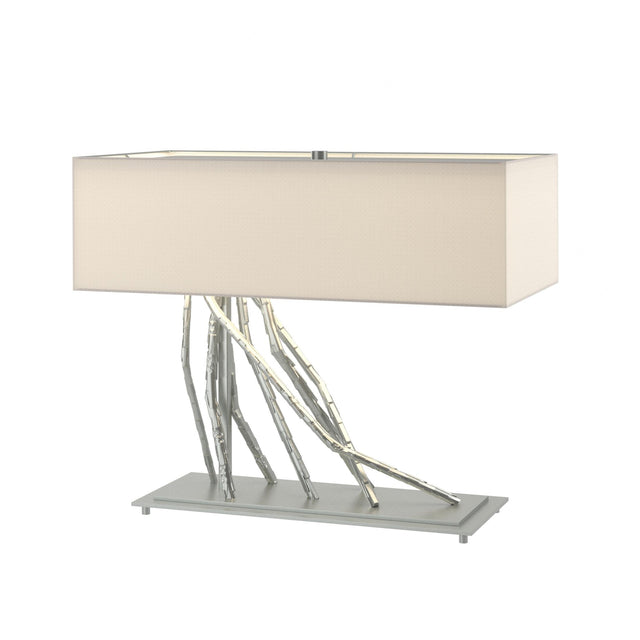 Hubbardton Forge 2012 Vintage Platinum Flax Shade (SE) Brindille Table Lamp