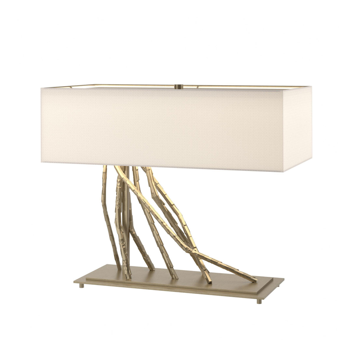 Hubbardton Forge 2012 Soft Gold Flax Shade (SE) Brindille Table Lamp