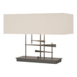 Hubbardton Forge 2013 Dark Smoke Flax Shade (SE) Cavaletti Table Lamp