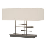 Hubbardton Forge 2013 Dark Smoke Flax Shade (SE) Cavaletti Table Lamp
