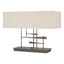 Hubbardton Forge 2013 Dark Smoke Flax Shade (SE) Cavaletti Table Lamp