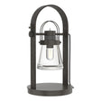 Hubbardton Forge 2014 Dark Smoke Clear Glass (ZM) Erlenmeyer Table Lamp