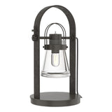 Hubbardton Forge 2014 Dark Smoke Clear Glass (ZM) Erlenmeyer Table Lamp