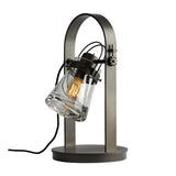Hubbardton Forge 2014 Dark Smoke Clear Glass (ZM) Erlenmeyer Table Lamp