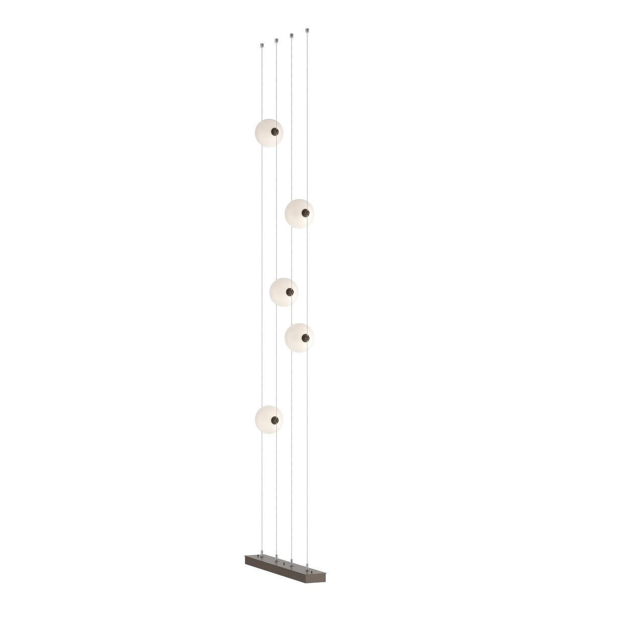 Hubbardton Forge 2020 Bronze Opal Glass (GG) Standard Abacus 5-Light Floor to Ceiling Plug-In LED Lamp