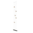 Hubbardton Forge 2020 Dark Smoke Opal Glass (GG) Standard Abacus 5-Light Floor to Ceiling Plug-In LED Lamp