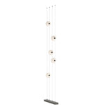 Hubbardton Forge 2020 Dark Smoke Opal Glass (GG) Standard Abacus 5-Light Floor to Ceiling Plug-In LED Lamp