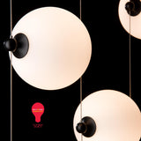 Hubbardton Forge 2020 Black Opal Glass (GG) Standard Abacus 5-Light Floor to Ceiling Plug-In LED Lamp
