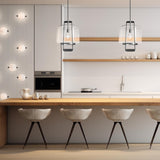 Hubbardton Forge 2020 Black Opal Glass (GG) Standard Abacus 5-Light Floor to Ceiling Plug-In LED Lamp