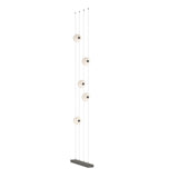 Hubbardton Forge 2020 Natural Iron Opal Glass (GG) Standard Abacus 5-Light Floor to Ceiling Plug-In LED Lamp