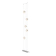 Hubbardton Forge 2020 Vintage Platinum Opal Glass (GG) Standard Abacus 5-Light Floor to Ceiling Plug-In LED Lamp