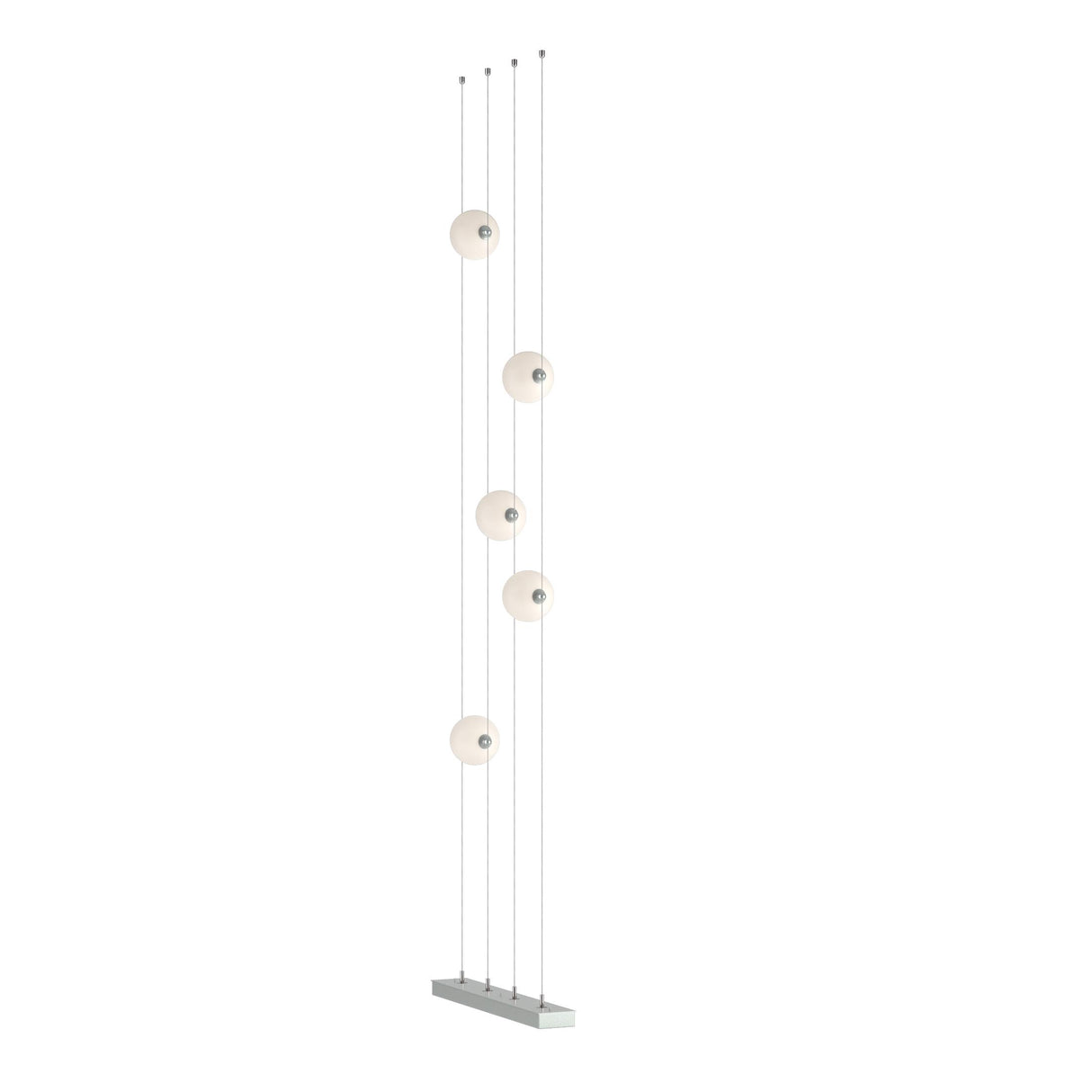 Hubbardton Forge 2020 Vintage Platinum Opal Glass (GG) Standard Abacus 5-Light Floor to Ceiling Plug-In LED Lamp