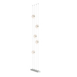 Hubbardton Forge 2020 Vintage Platinum Opal Glass (GG) Standard Abacus 5-Light Floor to Ceiling Plug-In LED Lamp