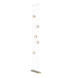 Hubbardton Forge 2020 Soft Gold Opal Glass (GG) Standard Abacus 5-Light Floor to Ceiling Plug-In LED Lamp